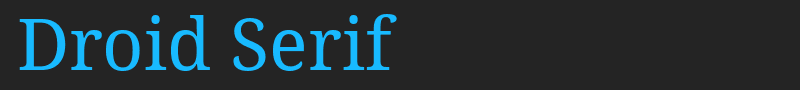 Droid Serif font